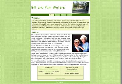 Bill & Pam Waters' website, 2/3/2007