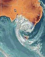 Satellite photo of storm