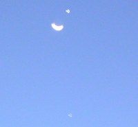 Moon and two planets, 8/9/05