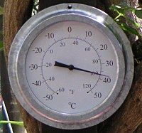 Outside thermometer temperature: ~38&deg;C