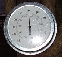 Outside thermometer temperature for today - 0&deg;C