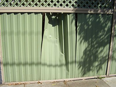 Fence damage