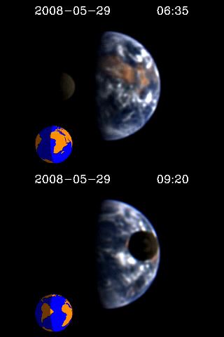 Earth viewed by Deep Impact