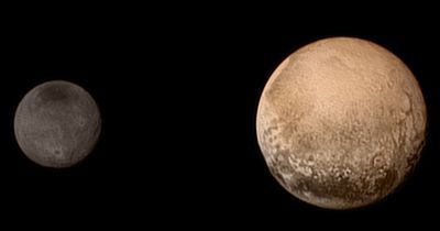 Charon and Pluto composite image, 11 July (NASA)