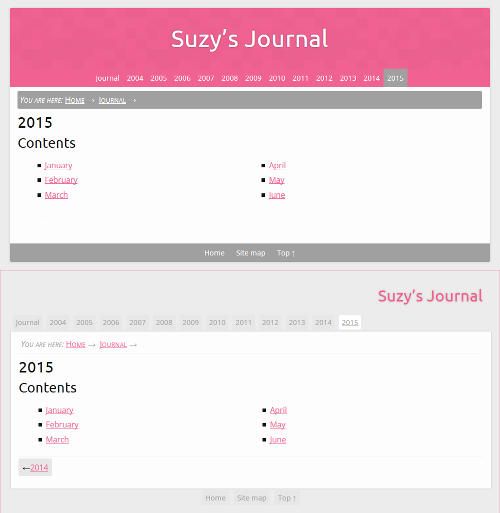 Website design concept screenshots