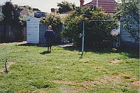 Mum in Gran's backyard, 14/10/1997