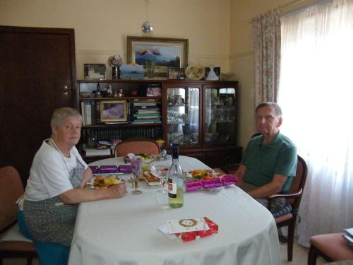 Mum and Dad at table, 2015 Xmas Day
