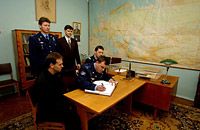 The TM-34 crew sign the Yurii Gagarin book (African in Space)